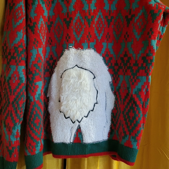 Llama Christmas Sweater Front & Back Design Holiday Time Ugly Party Mens XXL 2X - Picture 6 of 7
